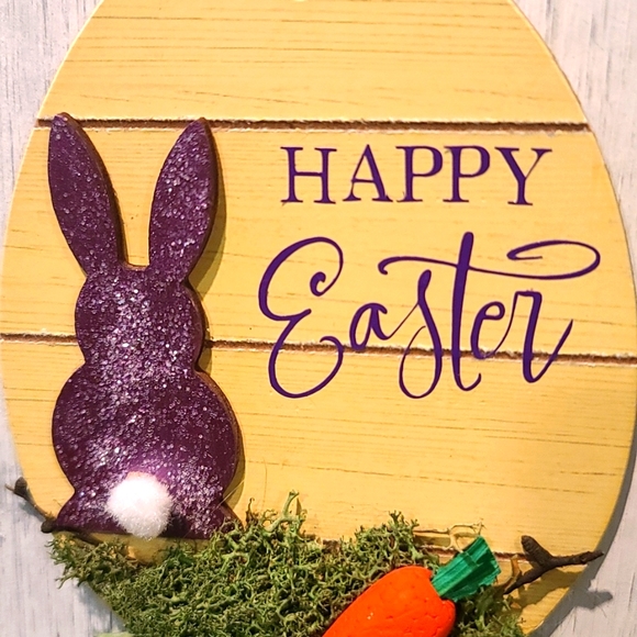 Easter Sign with Ribbon - Mailable- Great wall hanging or Easter card gi… - Picture 3 of 4